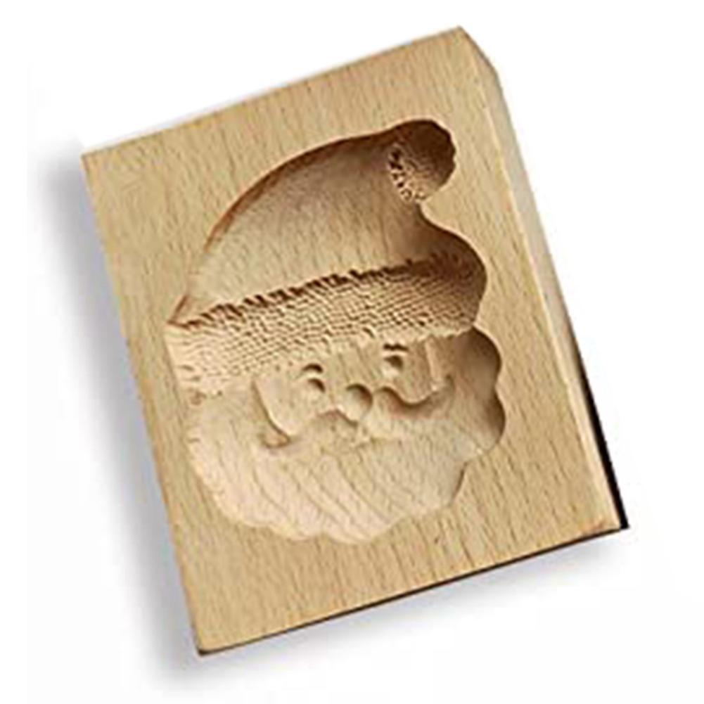 Wooden Cookie Mold Shortbread Mold Diy Cookie Mold 3d(santa Claus)