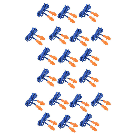 10 Pcs Ear Plugs - Hearing Protection Muffs with Cord Blue Orange