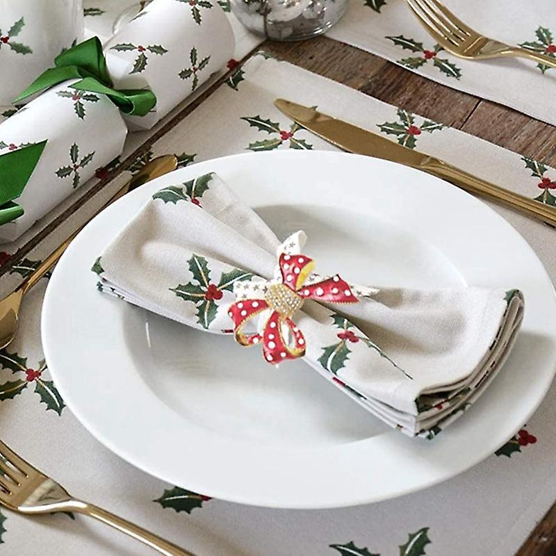 Napkin Rings Set Of 6, Butterfly Knot Napkin Ring for Wedding