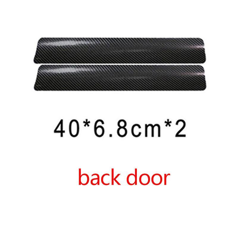 4x Car Universal Carbon Fiber Car Door Plate Sill Scuff Cover