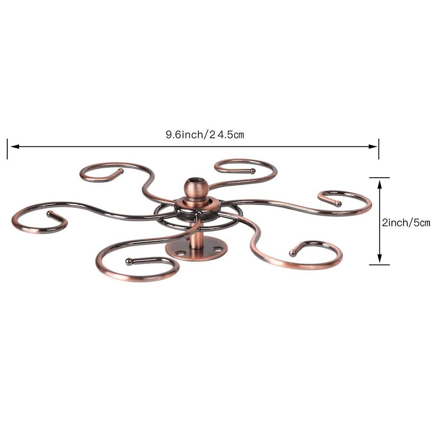 Rotatable Wine Glass Hanger Under Cabinet Hanging Racks (red Bronze)