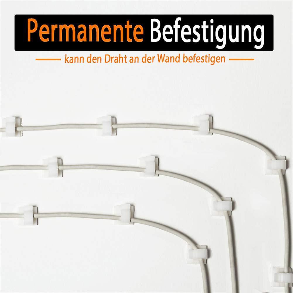 100 Pcs Self-adhesive Cable Holder,cable Clamps,cable Clips (white)