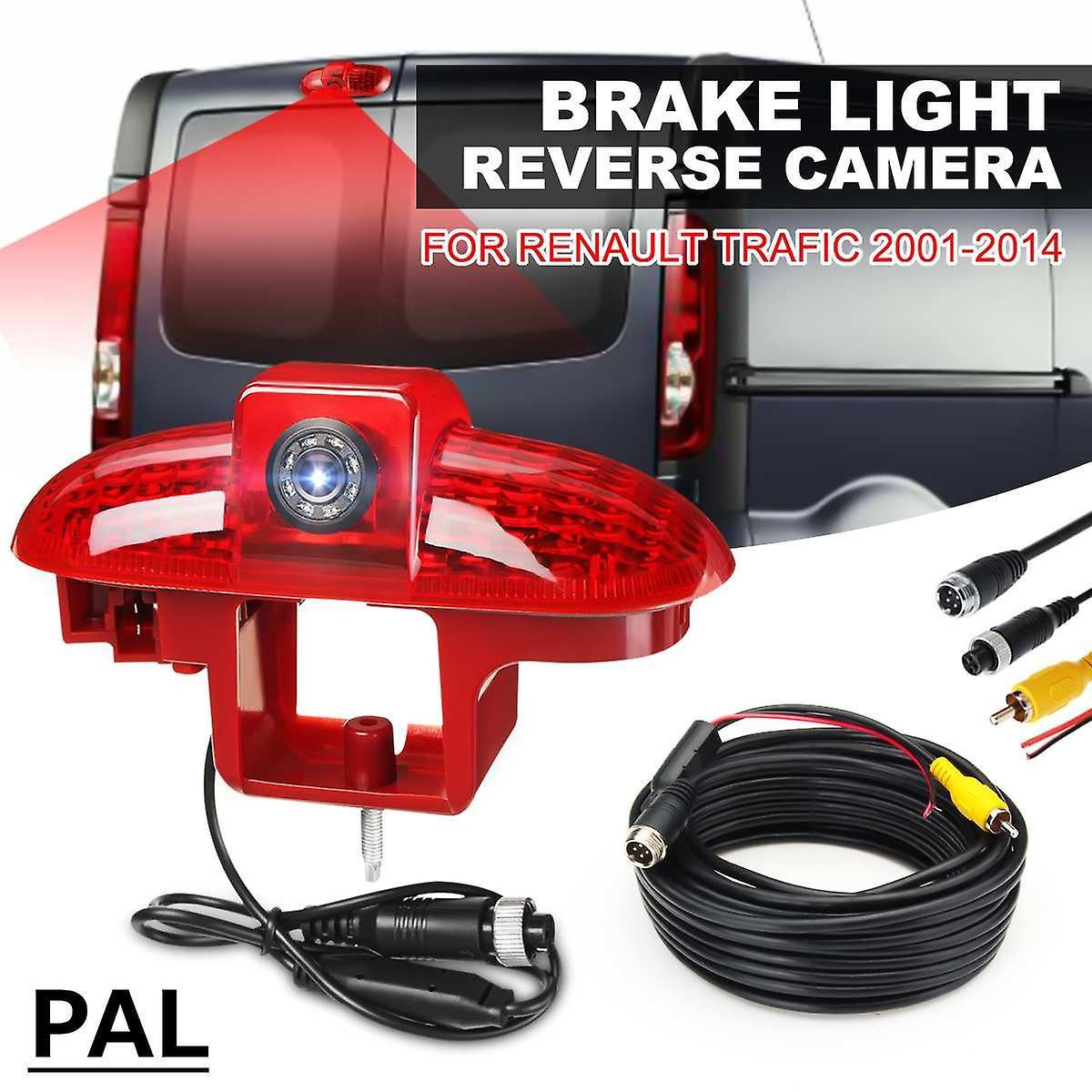 Pal Car Brake Light Led Reversing Camera for Renault Trafic 2001-2014