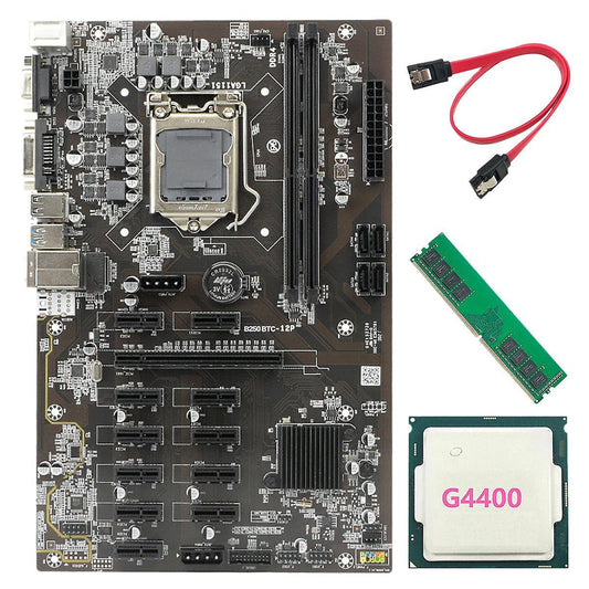 Btc-b250 Mining Motherboard Supports 12 Gpu Lga1151 Ddr4+g4400