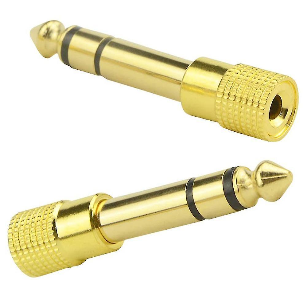 1pcs Earphone Head Connector Plug 6.35 Mm Male to 3.5mm Female