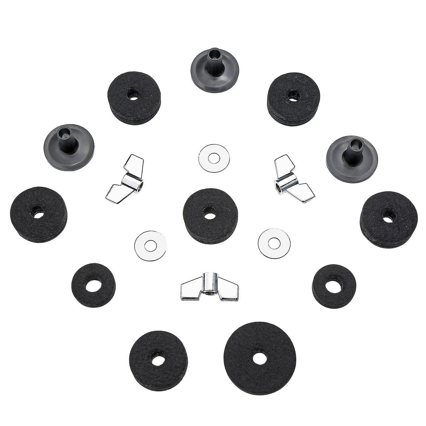 18 Pieces Cymbal Accessories Cymbal Felts Hi-hat Clutch Felt