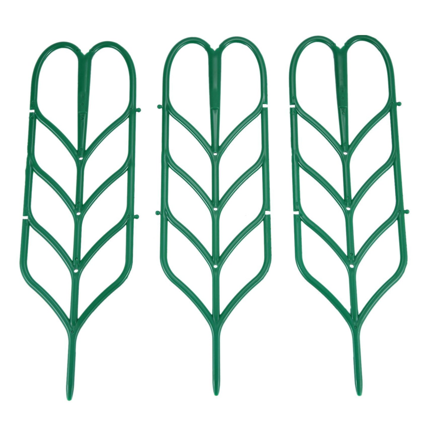 3pcs Mini Diy Leaf Shape Garden Trellis Plants Lattice Pots Supports