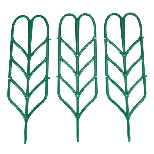 3pcs Mini Diy Leaf Shape Garden Trellis Plants Lattice Pots Supports