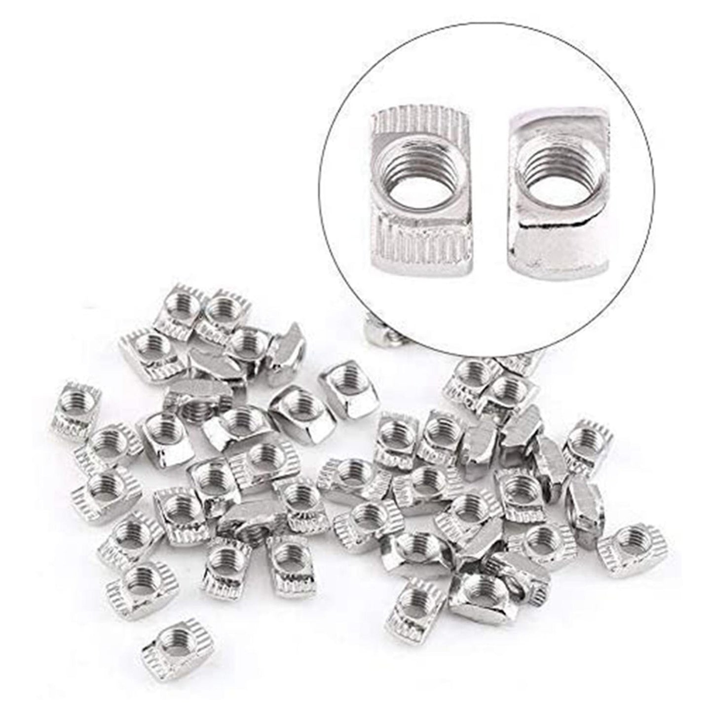 100 Pcs M5 T-slot Nut 2020 Series Aluminum Profile (m5 X 10 X 6mm)