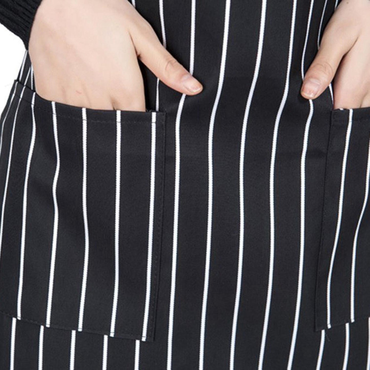 2 Pack Pockets Black Chef Apron for Women Men 30.3 Inch X 24 Inch