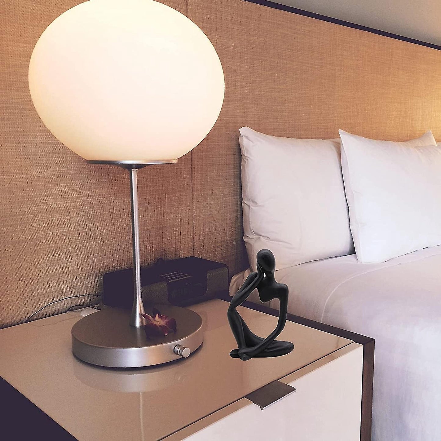 Decoration Resin Abstract Sculpture Black for Home Office Decoration