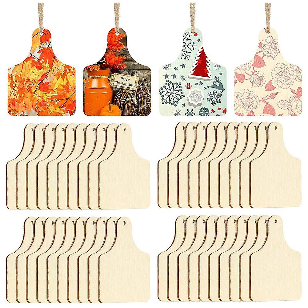 Wooden Tags Unfinished Rustic Hanging Tags Blank Wooden Labels