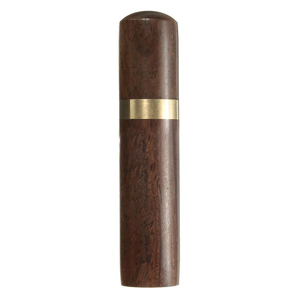 Ebony Wood Toothpick Holder Bucket Portable Craft Handmade 8*1.8cm