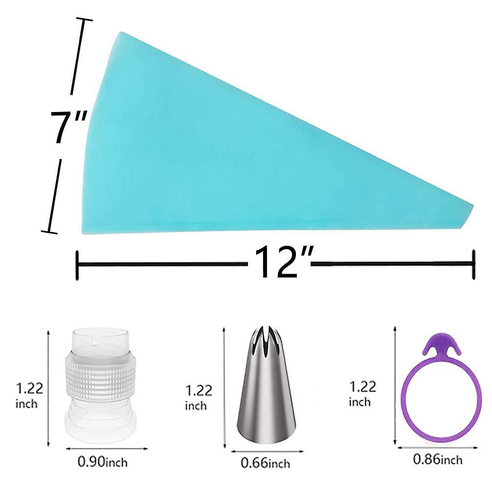 12pc Cake Decorating Supplies Piping Bag and Tips Diy Decorating