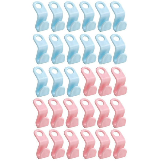 Clothes Hanger Connector Hooks 30pcs, Thicken, Used In Closet Space
