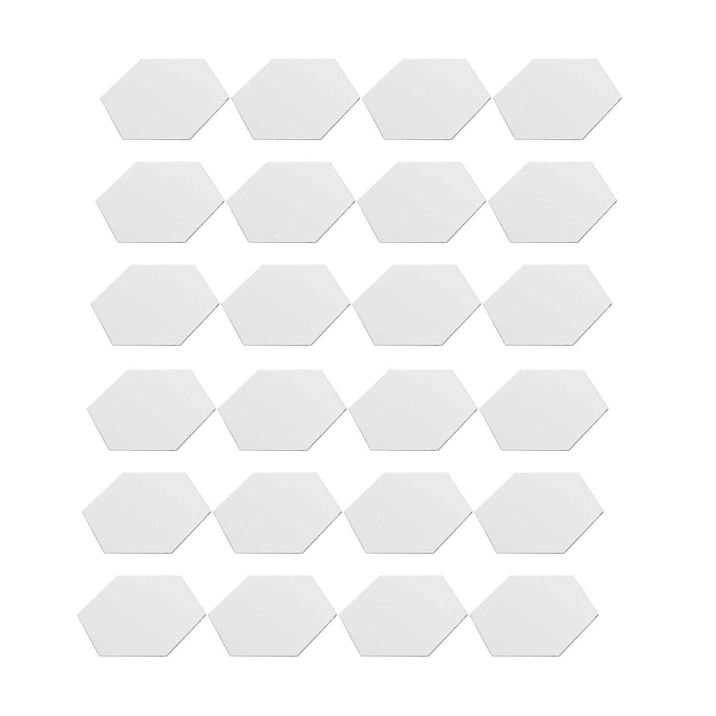 24pcs 3d Modern Mirror Geometric Hexagon Acrylic Wall Sticker Decor