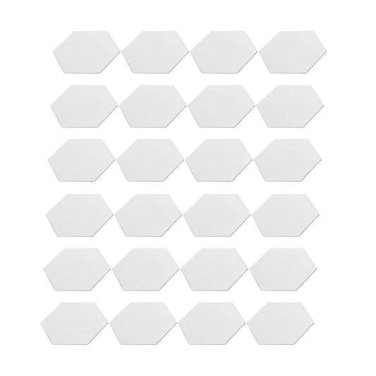 24pcs 3d Modern Mirror Geometric Hexagon Acrylic Wall Sticker Decor