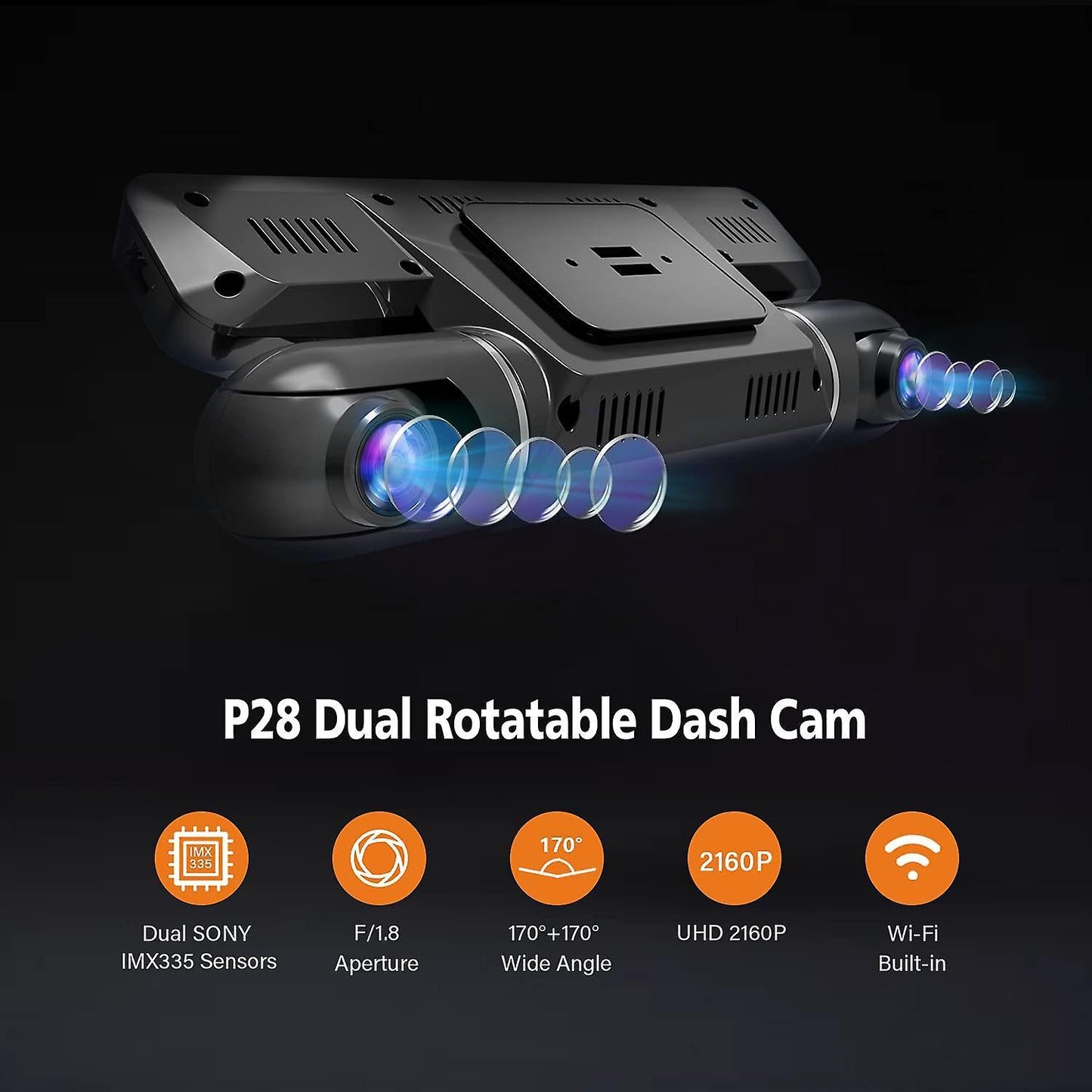 4k 2160p Car Dvr Dash Camera Wifi Gps Adas for Taxi Bus Travel Camera