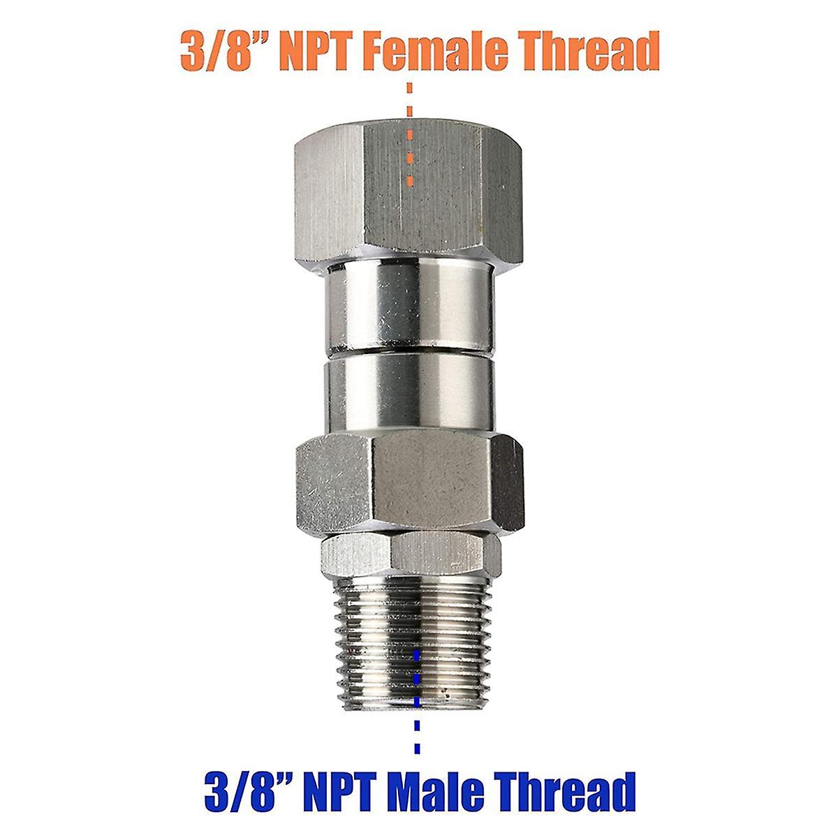 3/8inch Npt Male Thread Fitting,for Pressure Washer (stainless Steel)