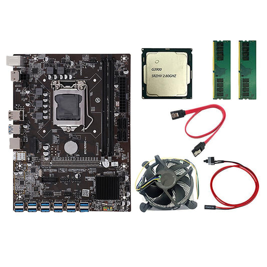 Motherboard with Cpu+2xddr4 Ram+cooling Fan+switch Cable+sata Cable