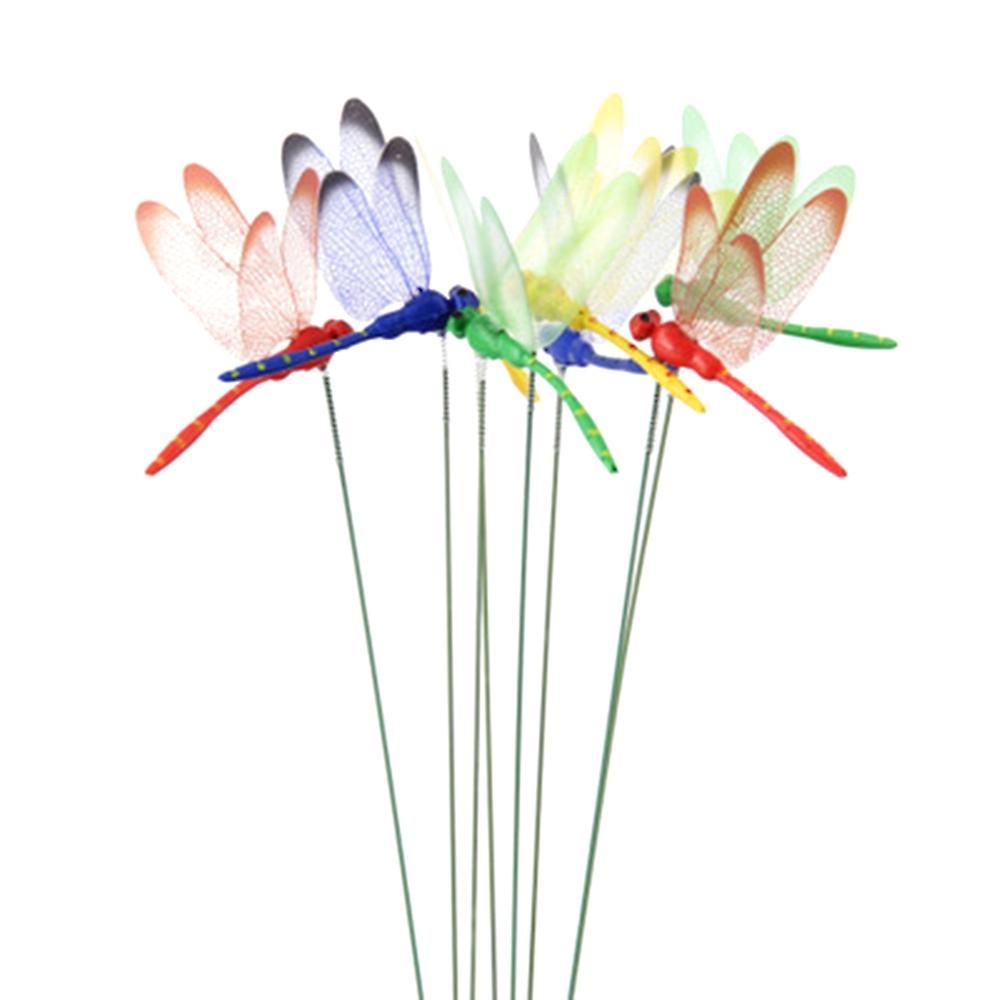 12pcs Artificial Dragonfly Butterflies Garden Decoration Outdoor