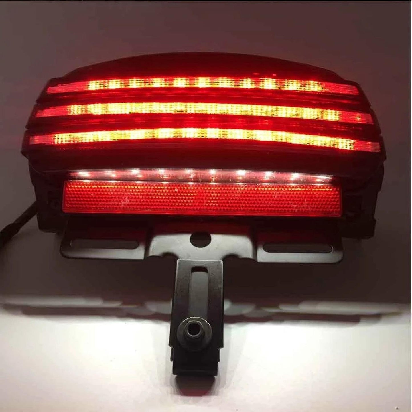 Motorcycle Three Bar Fender Led Tail Light Brake Light Transparent