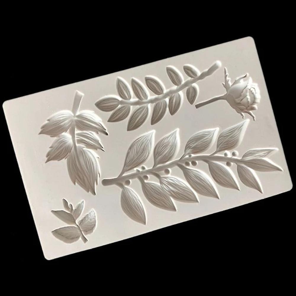 Rose Flower Leaf Vine Branch Silicone Mold Clay Fondant Mold