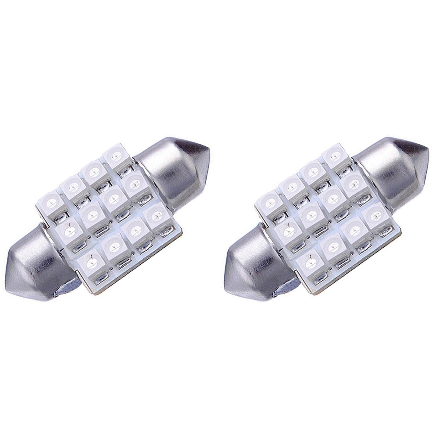 2x 31mm 12 Smd Led Interior Dome Festoon C5w Number Plate Light Bulb