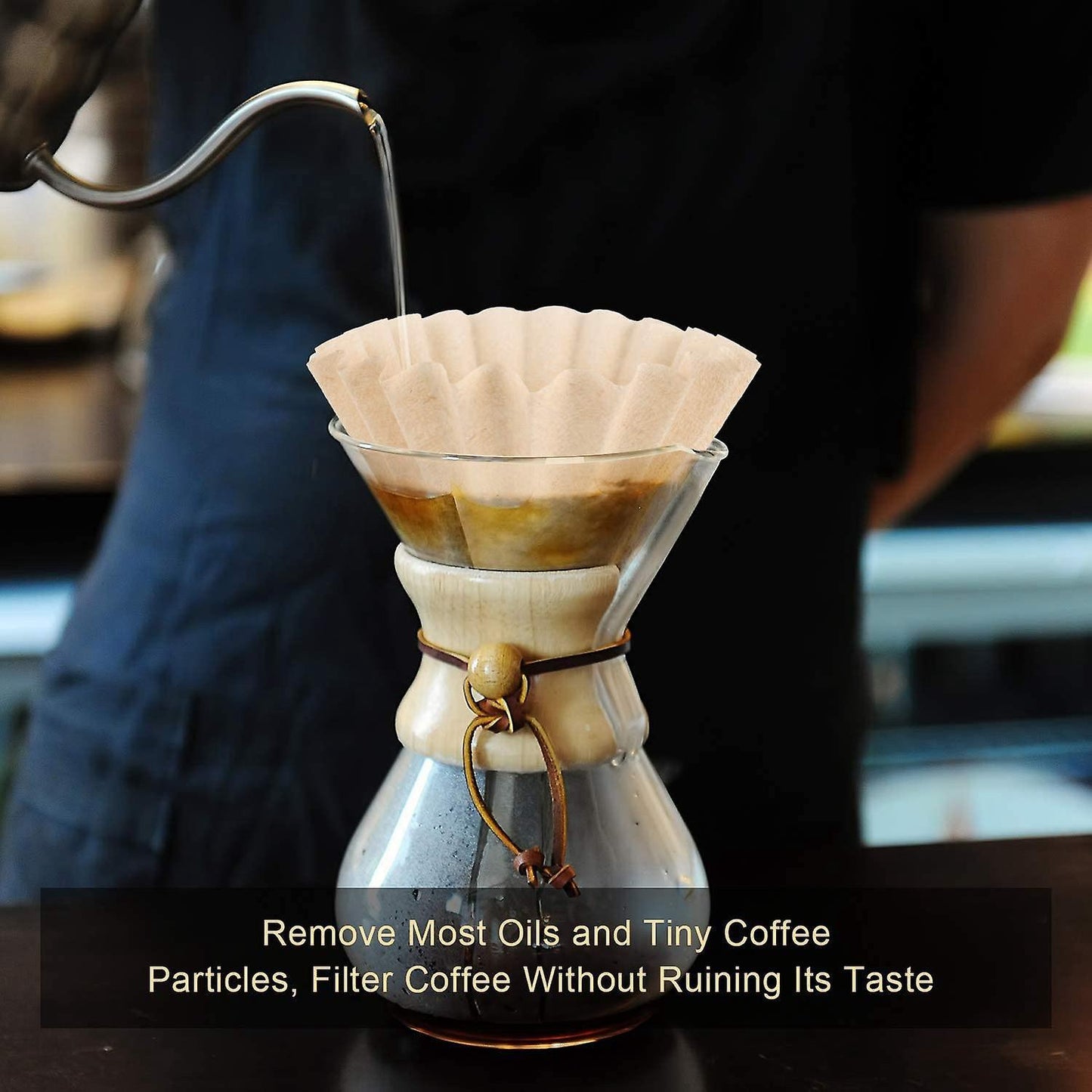 100 Pcs 1-4 Cup Basket Coffee Filters for Home Office Use Brown