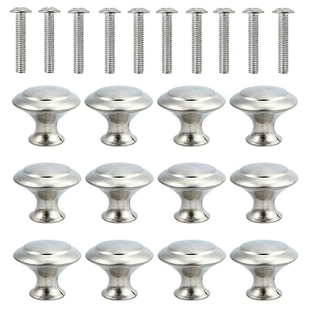 12pcs Stainless Steel Drawer Knobs Doorknobs Pull Handle