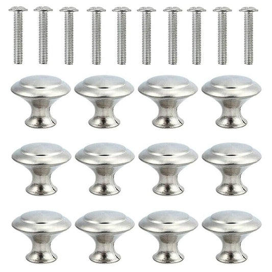12pcs Stainless Steel Drawer Knobs Doorknobs Pull Handle