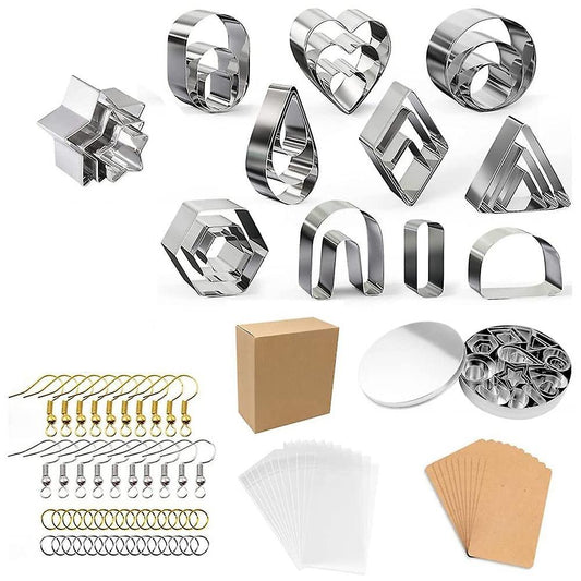 27pcs Polymer Clay Cutters 11 Shapes Earring Making Kit Molds