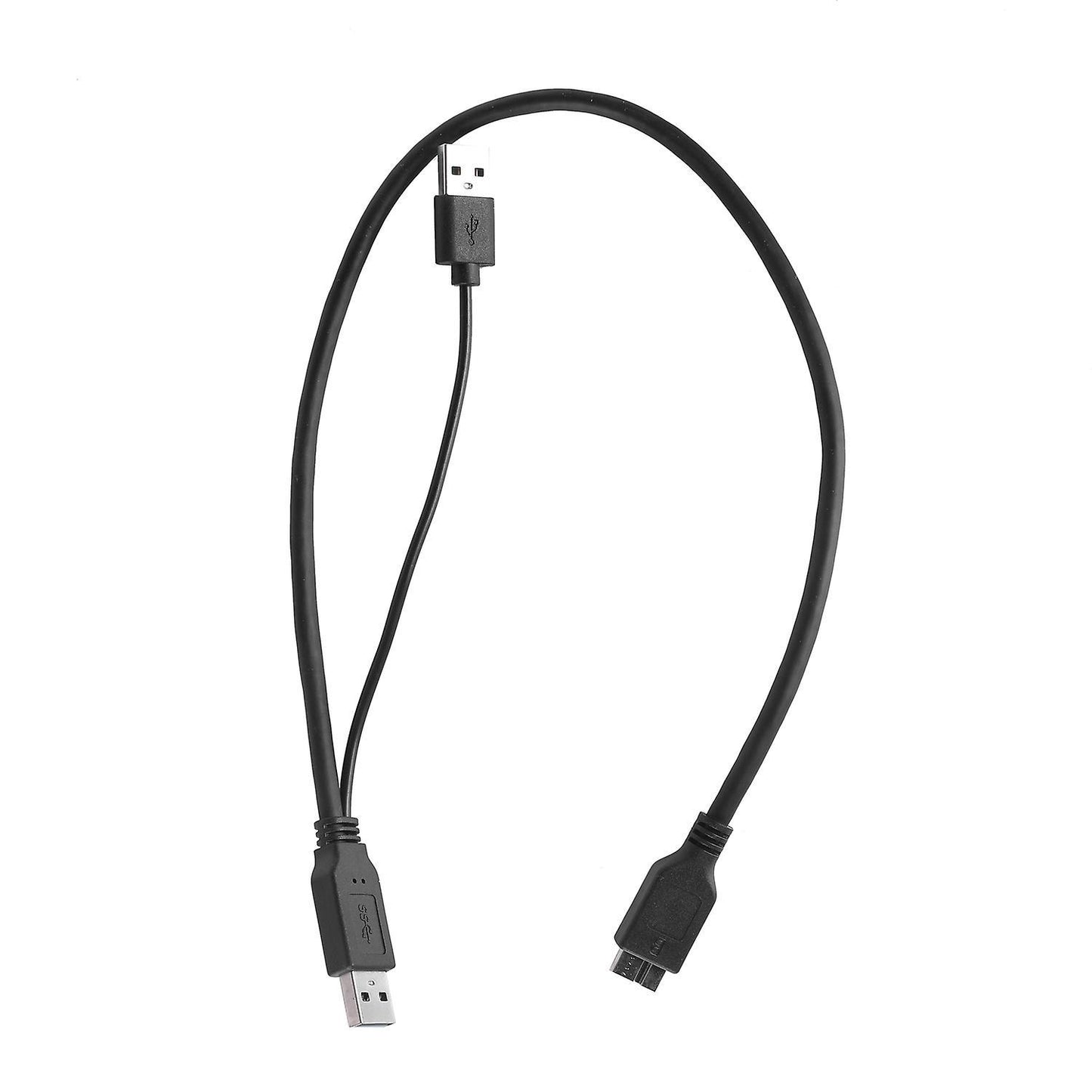 Double Head Usb to Micro-b Splitter Cable Usb 3.0 Mobile Data Cable