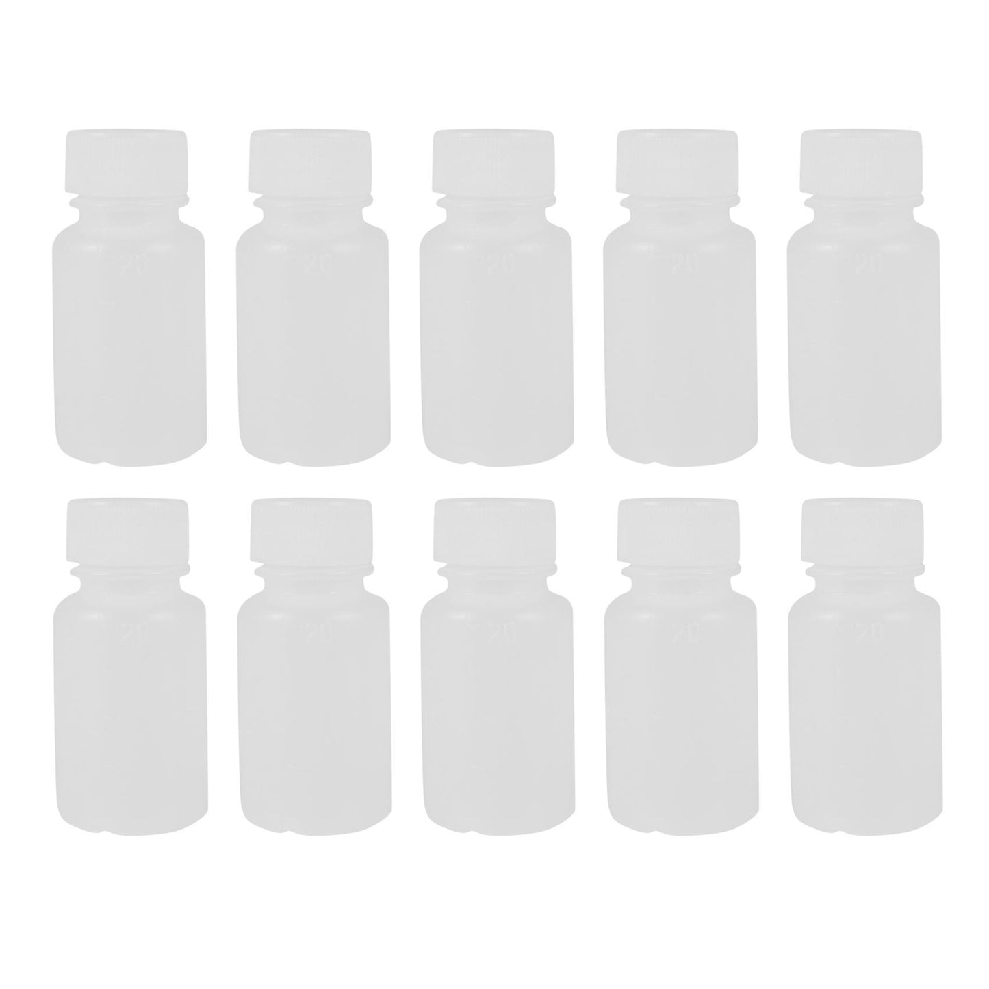 5stueck 20ml Weisser Mini Travel Leere Plastik Alkohol Alkoholflasche