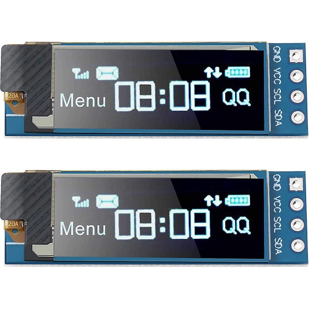 2 Pieces I2c Ssd1306 Oled Display Module Blue I2c Oled Screen Driver