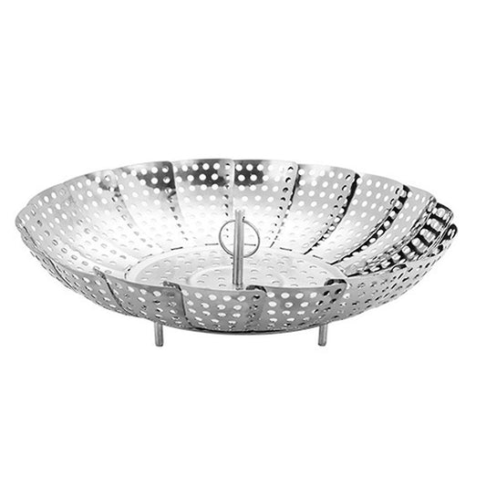 Folding Dish Steam Stainless Steel Food Basket Mesh Vegetable Vapor,m