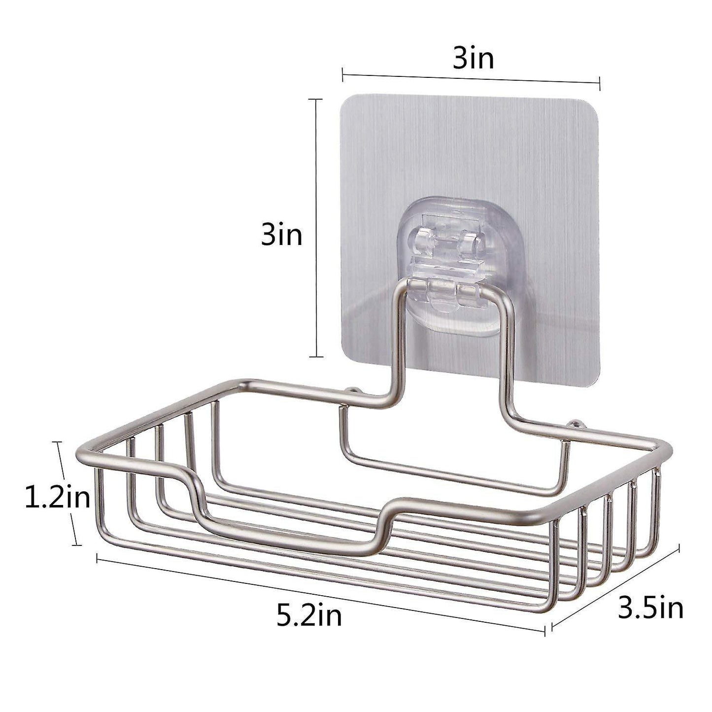 Wall Mounted Self Adhesive Holder - Stainless Steel (opaque Base)