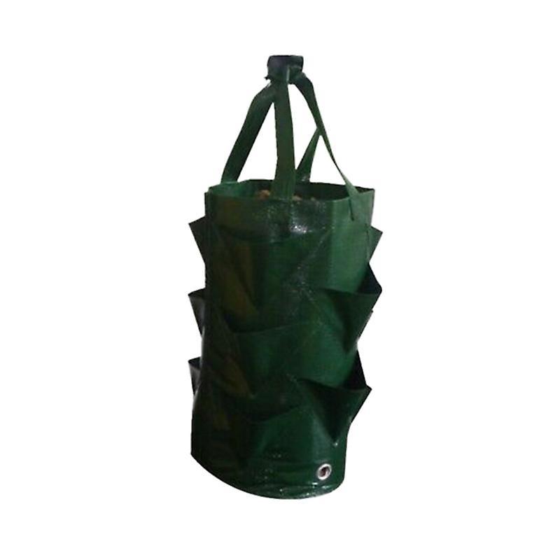 1pcs Hanging Strawberry Tomato Planter Grow Bags Planting Bag(green)