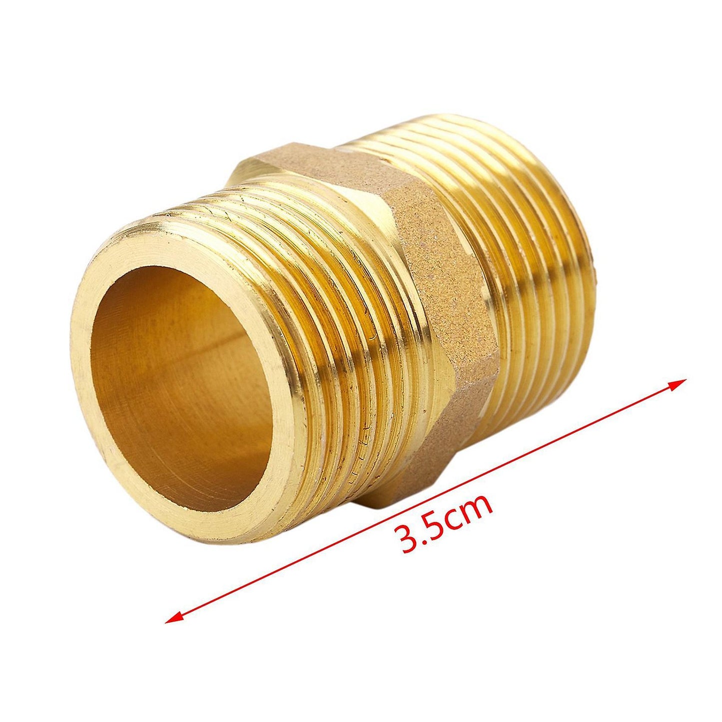 Brass 3/4 Inch Pt to 3/4 Inch Pt Male Thread Hex Nipple Piping
