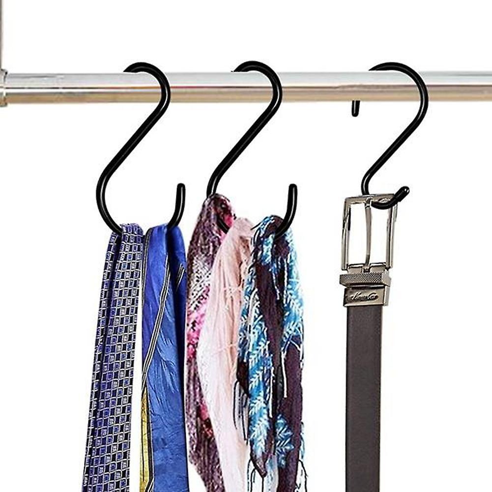8 Pcs Large Vinyl Coated S Hooks 6 Inch, Steel Metal Closet Hook