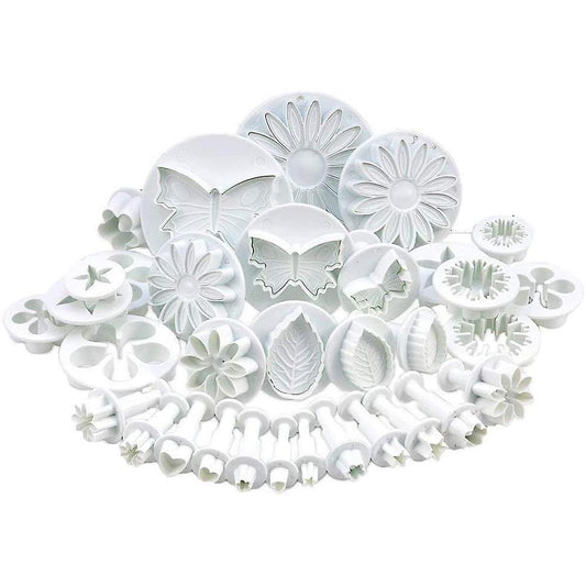 33 Piece Cake Cookie Flower Leaf Butterfly Heart Shape Mold Diy Tools