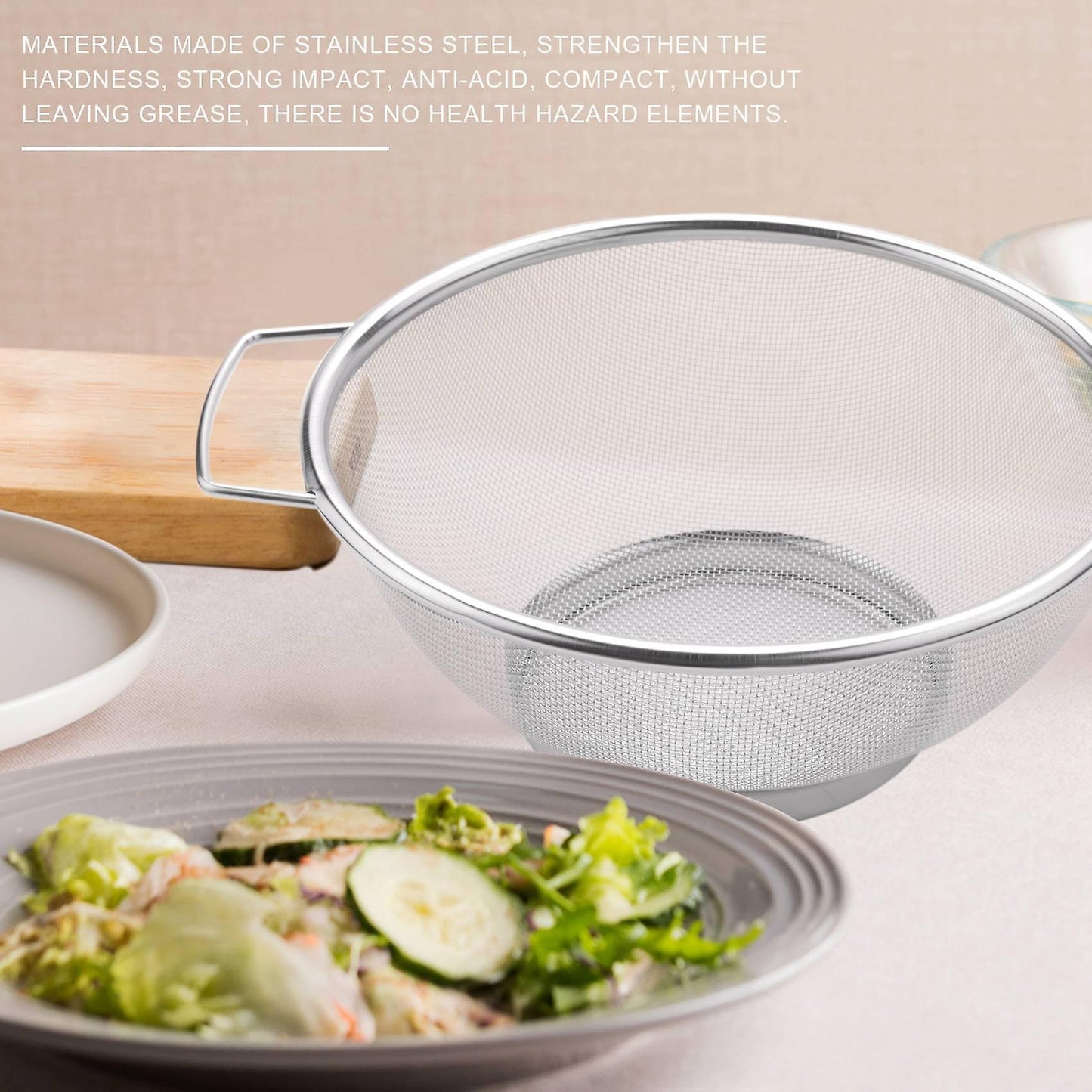 Stainless Steel Fine Mesh Strainer Bowl Drainer Vegetable Sieve