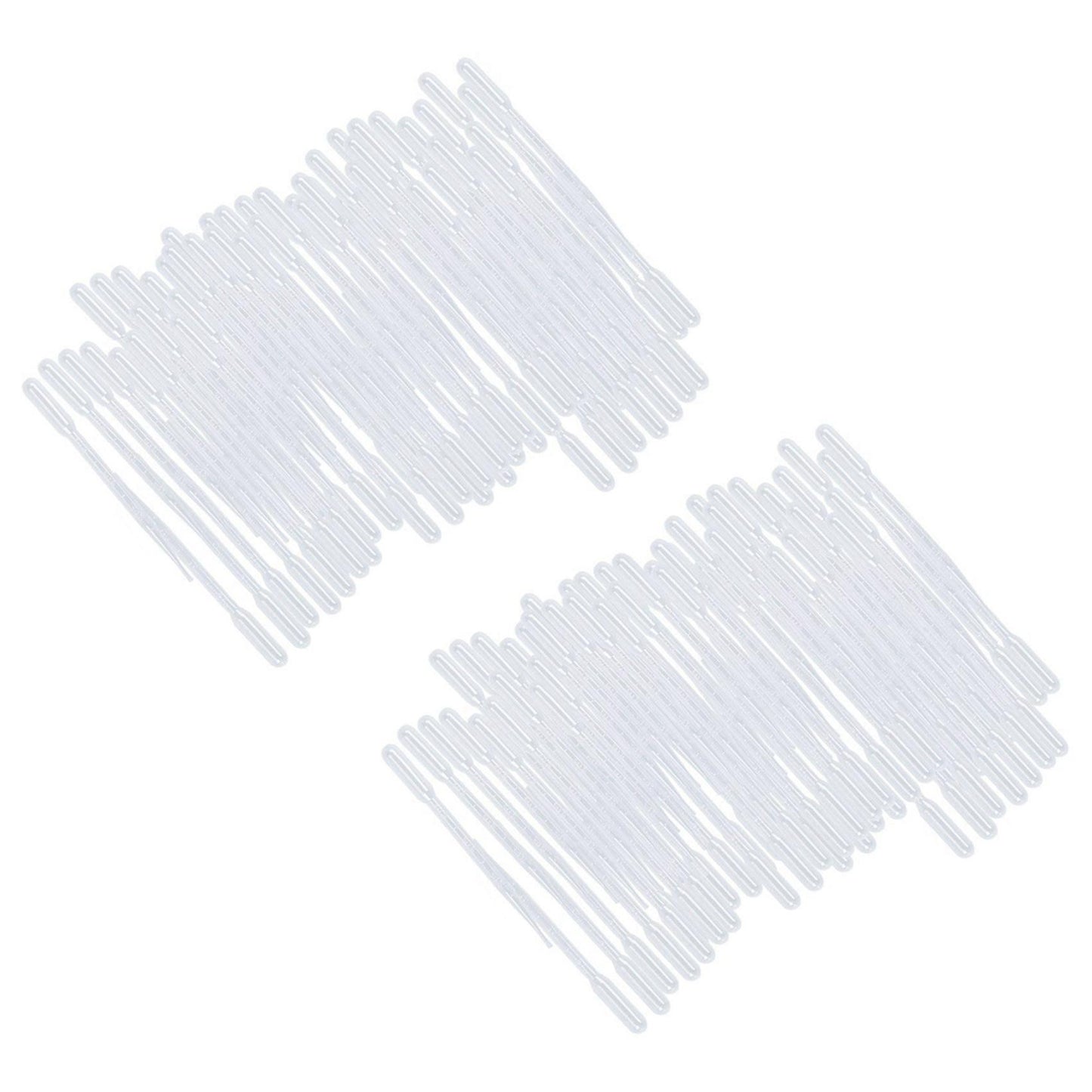 100 Pcs Laboratory Set Clear Plastic Graduated Pipette Droppers 3ml