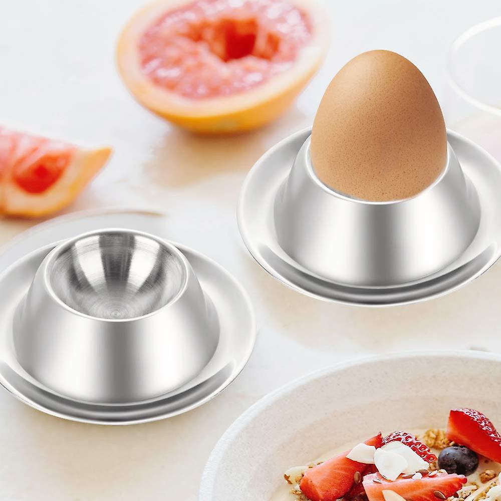 2 Pack,stainless Steel Egg Cups for Hard Boiled Egg,kitchen Display