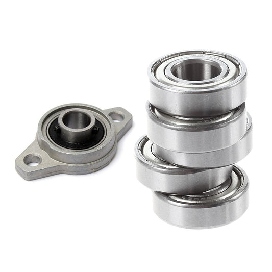 6002z 15 X 32 X 9 Mm Shielded Metal Ball Bearings 5 Pcs, Silver