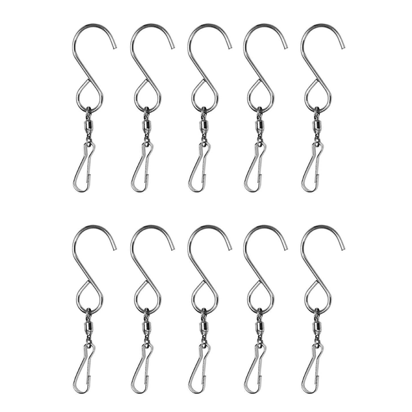 10pcs Swivel Clip Hanging Hooks Stainless Steel for Hanging Wind