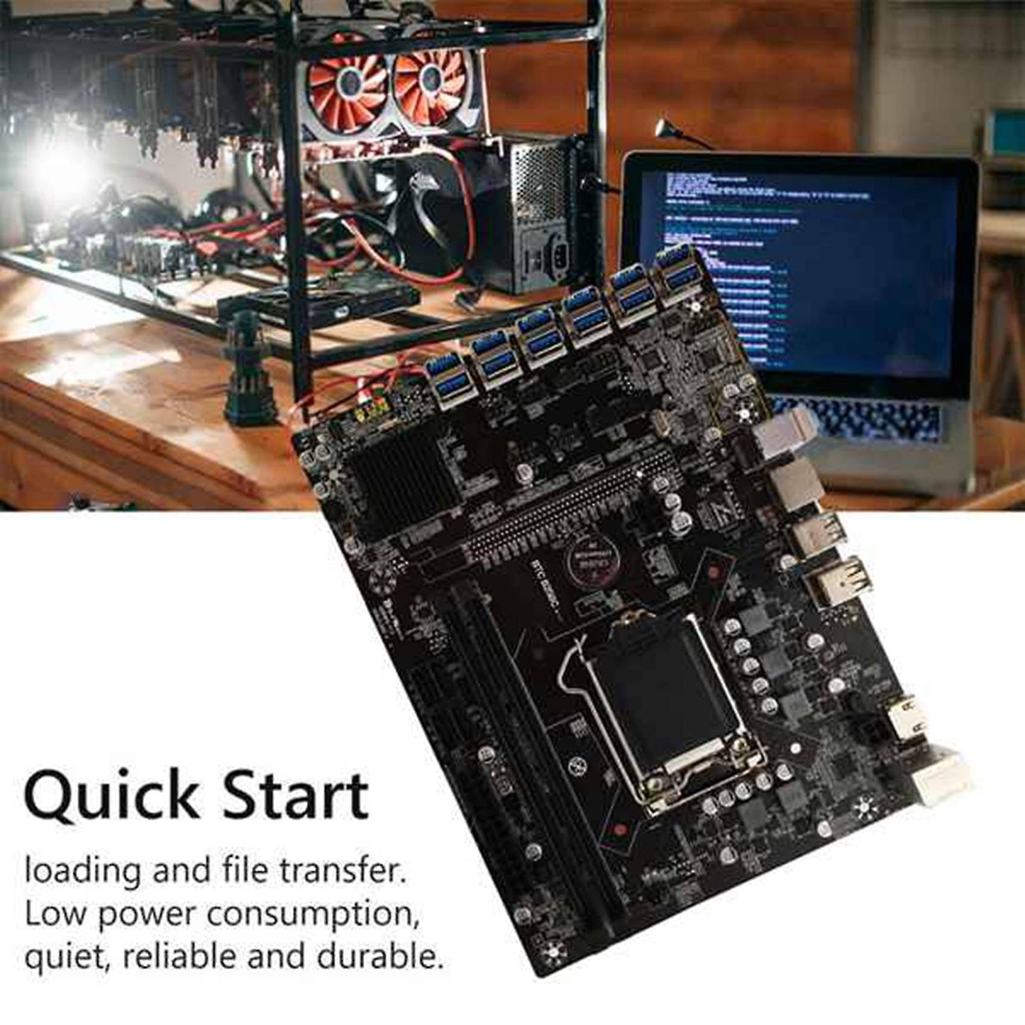 B250c Btc Mining Motherboard with Ddr4 4g Ram Computer Motherboard