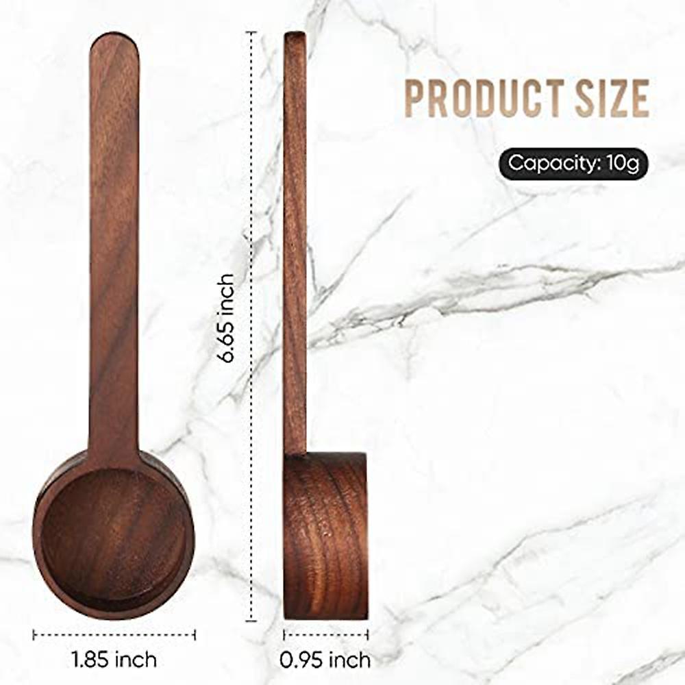 2 Pieces Of Wooden Measuring Coffee Spoon Set Grinding Coffee Spoon