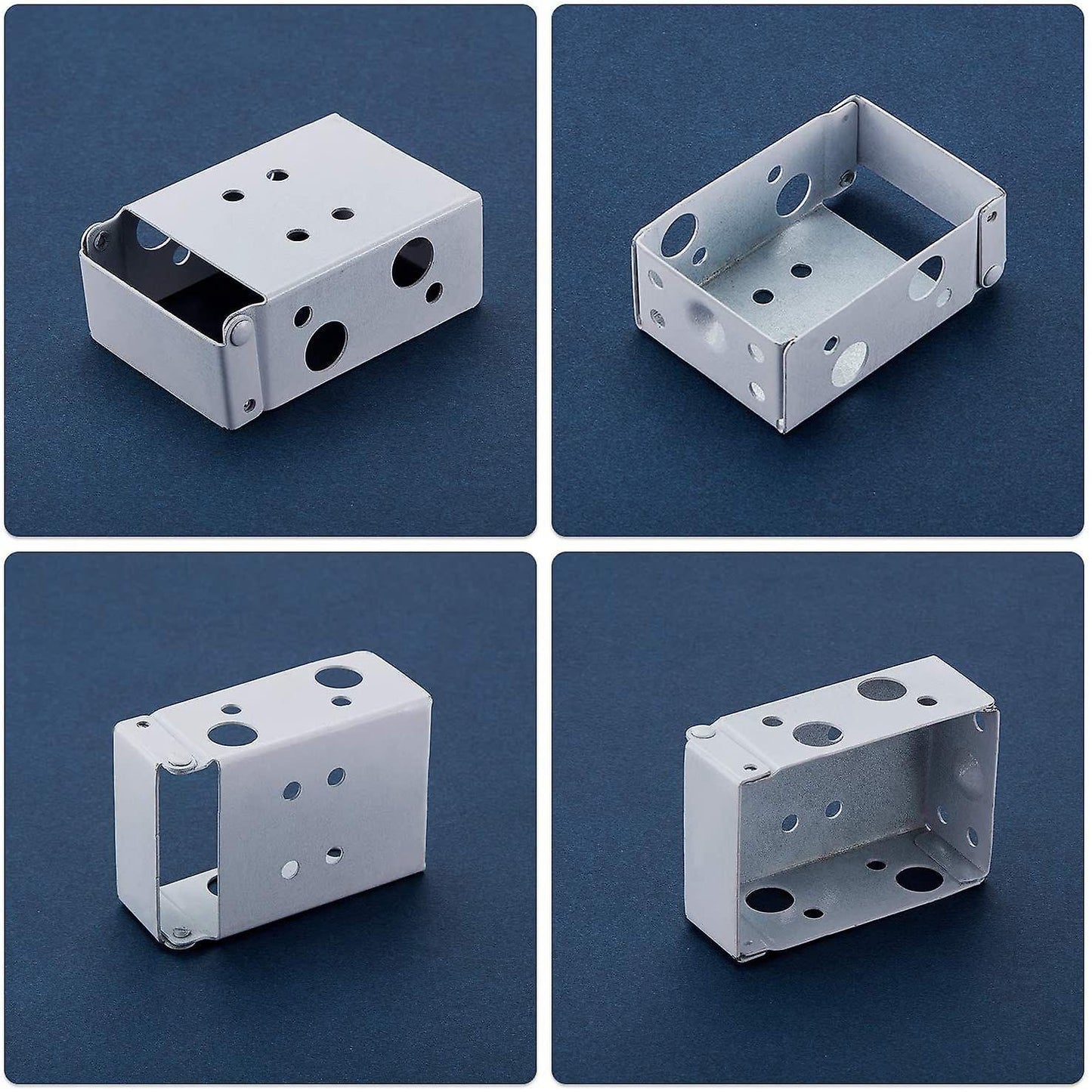 4 Pieces 2 Inch Low Profile Box Mounting Bracket for Headrail (white)