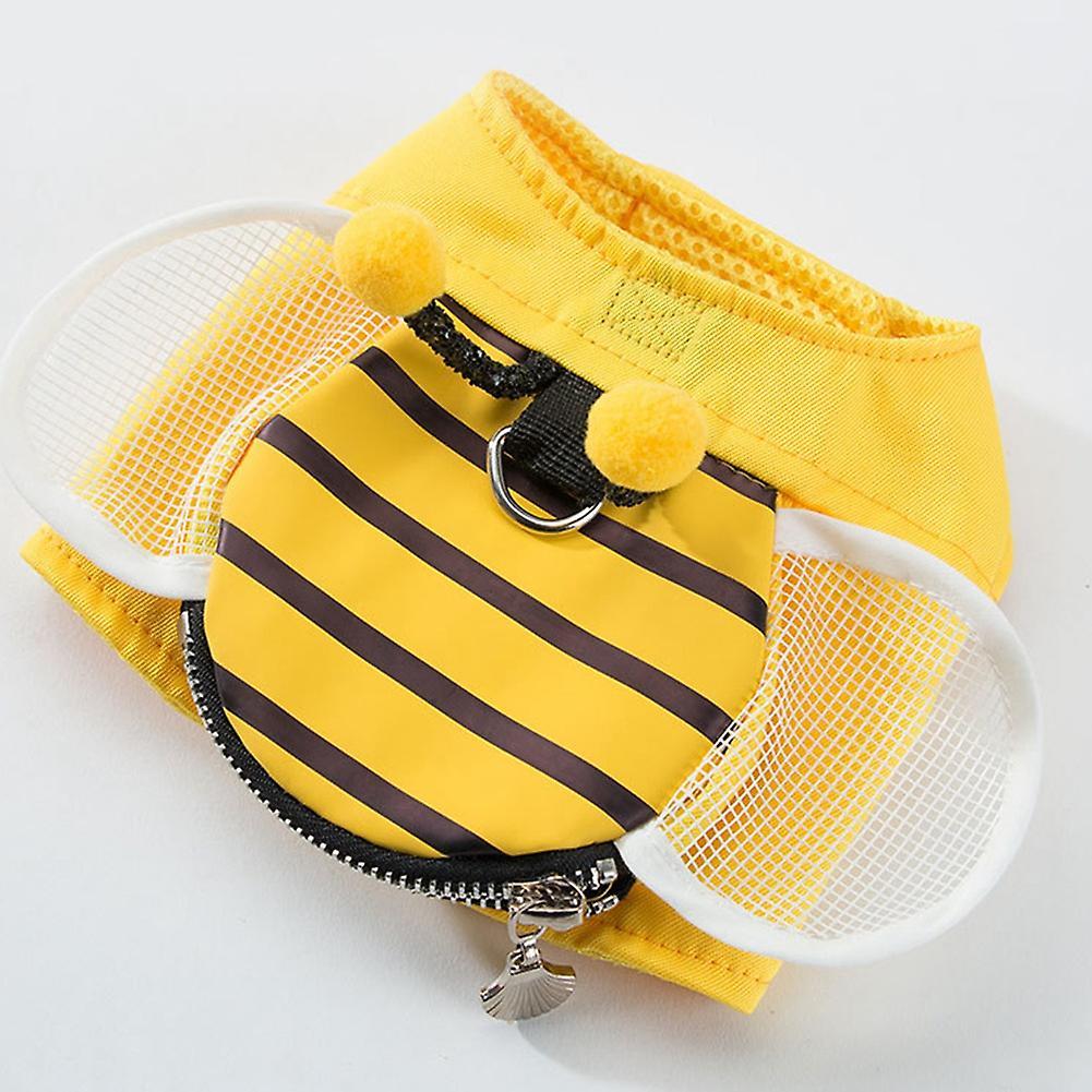 Yellow Vest Chest Strap Wings Backpack Design Small Pet Supplies G